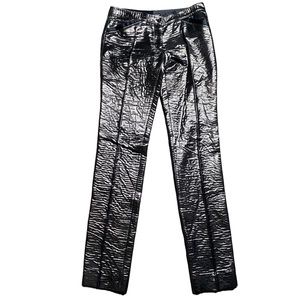 Dolce & Gabbana Metallic Shimmer Crinkle Slim Fit Pants
